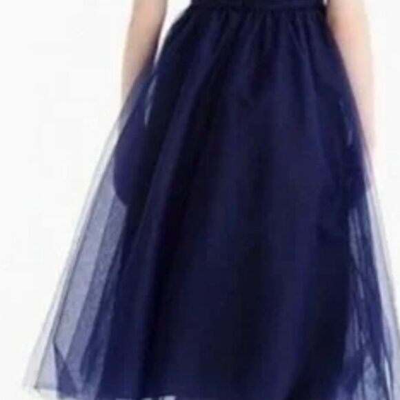 J. Crew Tulle Pleated Dress - Navy - Picture 7 of 8